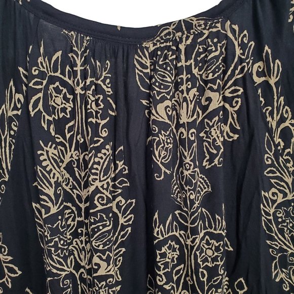 Lucky Brand Size 3X Tunic Blouse Popover Keyhole Puff 3/4 Sleeve Light Flowy - Picture 7 of 11